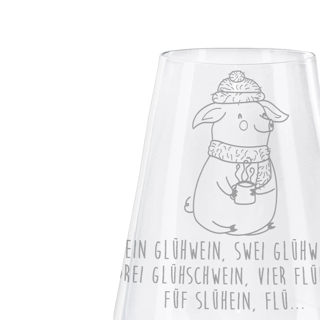 White Wine Glass piggy Mulled wine Winter, Christmas, Christmas time, snow, drunk, saying, mulled wine, Christmas market