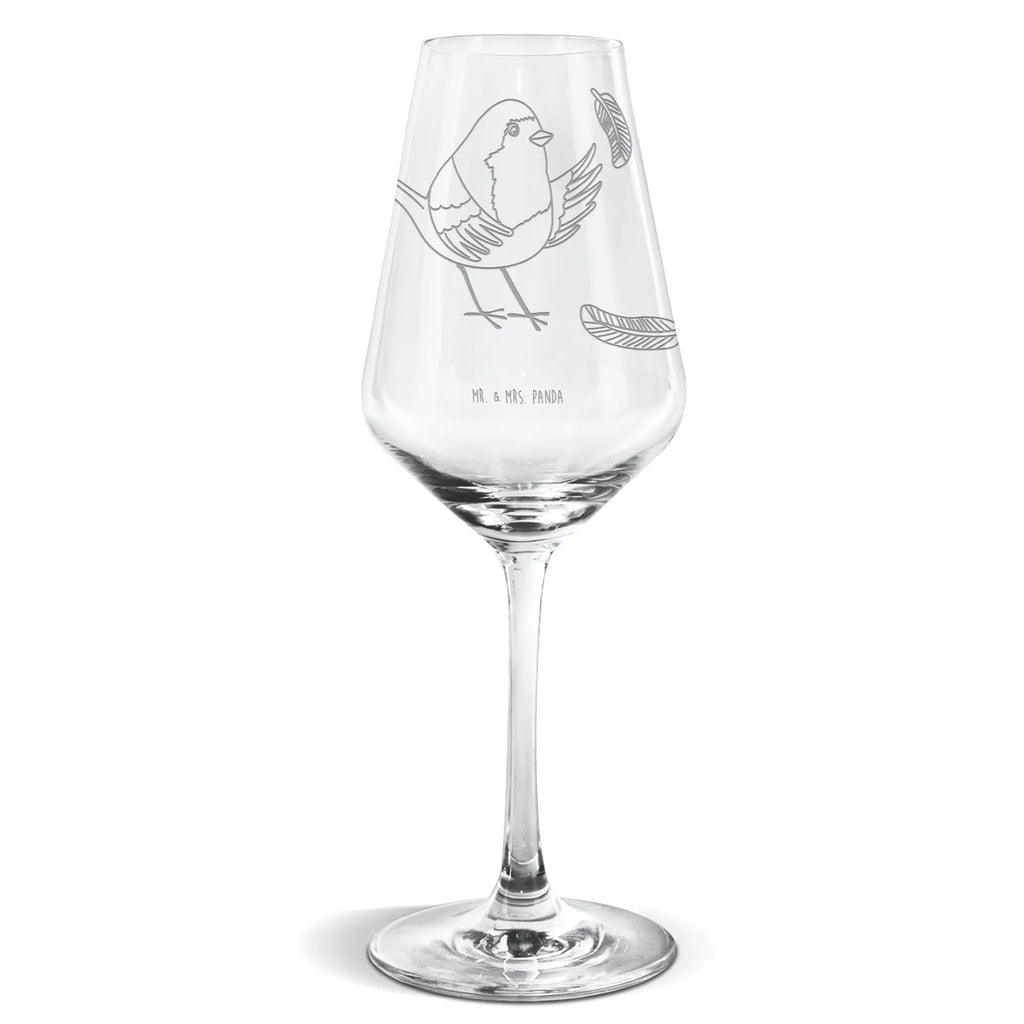 White Wine Glass robin feathers small animals, cute, funny, cute animal motives, hand drawn, small world, funny sayings, good mood, happy, gifts, gift ideas, special gifts, animal lover, card, slogan motivation, motivation pictures, robin, bird, What if i fall, flying, motivation slogans, slogan courage