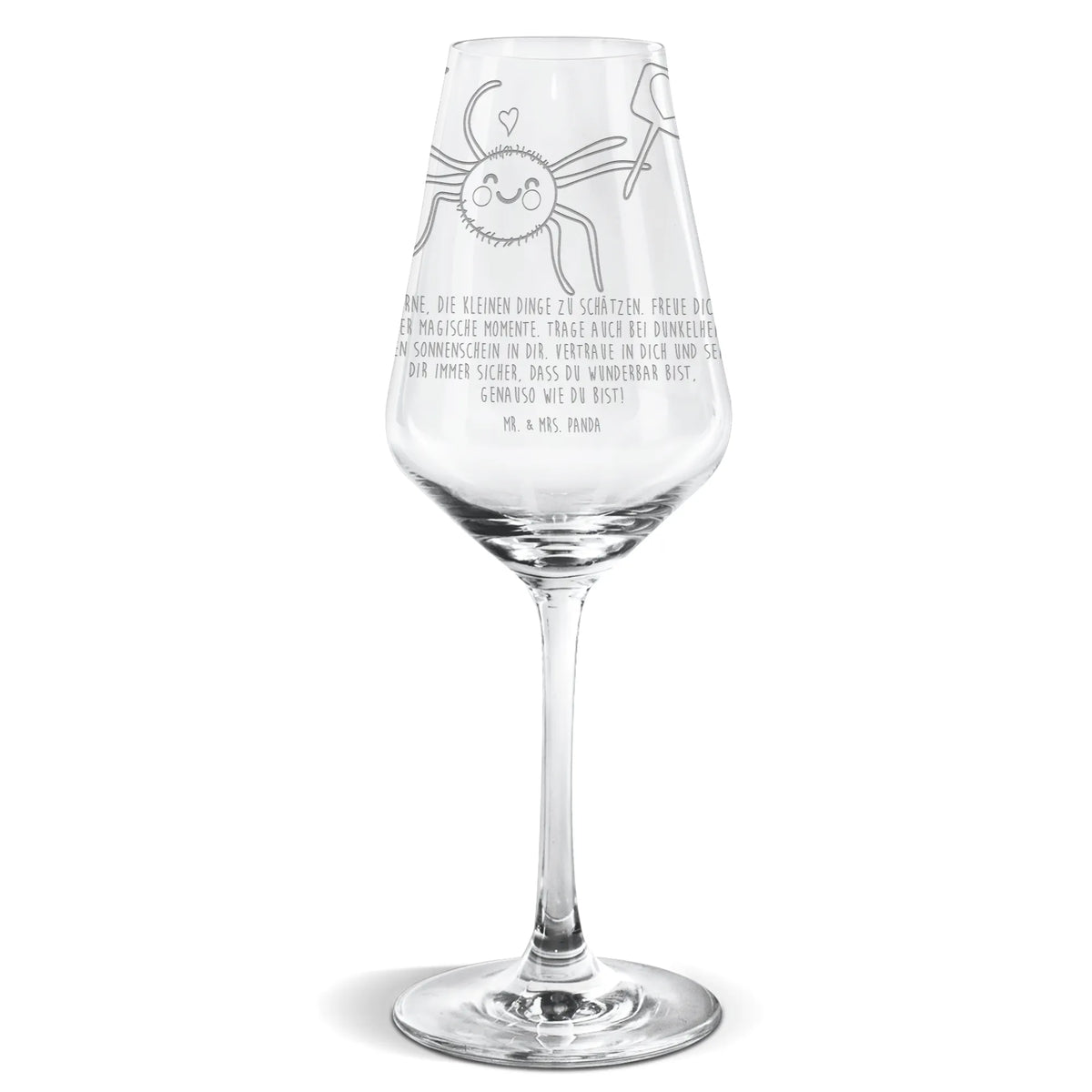 White Wine Glass Spider Agatha Motivation Spider Agathe, Spider