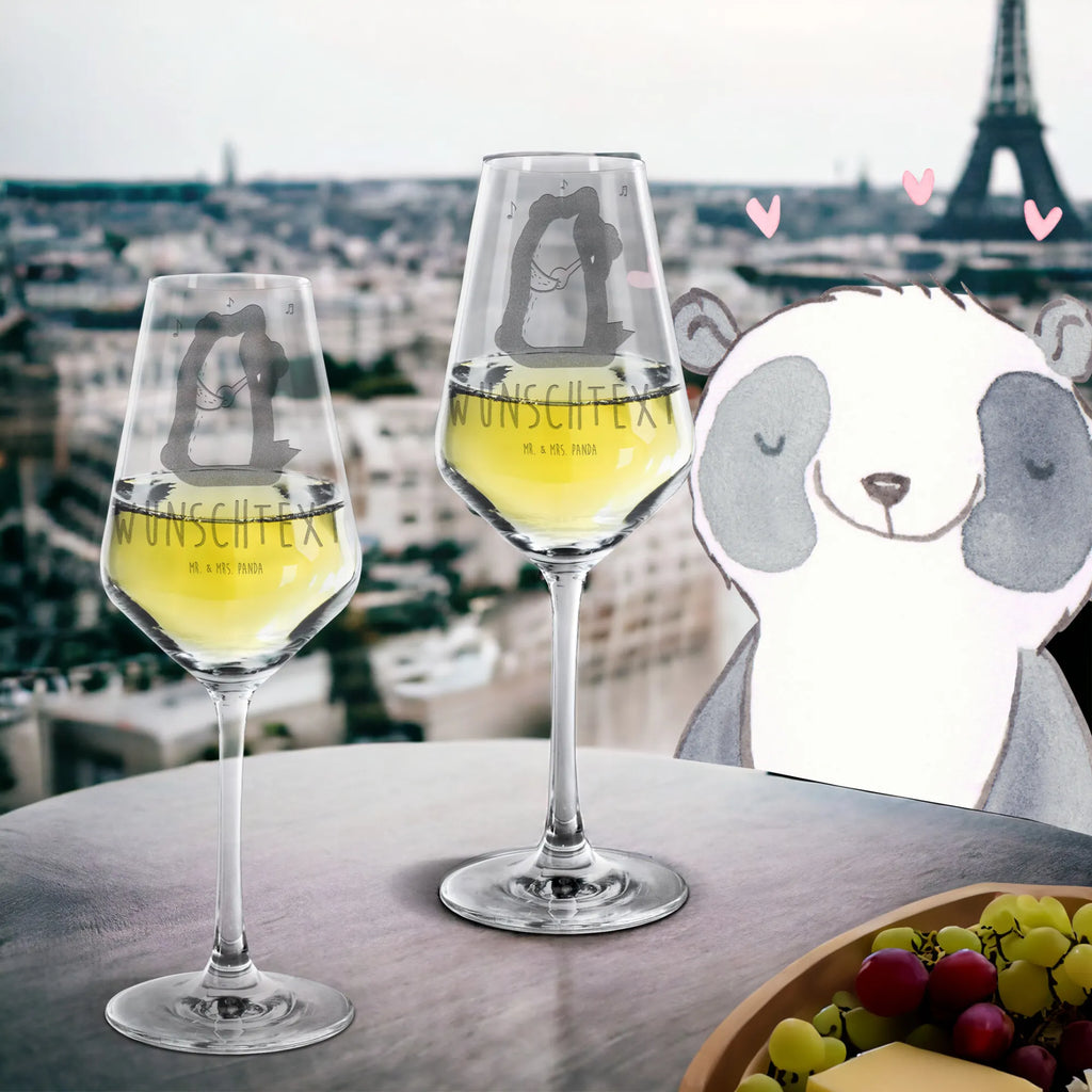 Personalized White Wine Glass bear song bear, teddy, teddy bear, cuddly toy, woman, partner, valentine, song, love song, love, girlfriend, heart, saying, gift, Bear