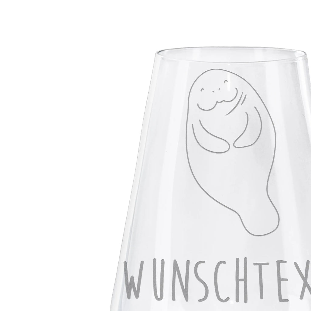 Personalized White Wine Glass manatee happy Seafood, aquatic animals, ocean, sea, fish, shells, corals, reef, whale, narwhal, sea urchin, lobster, platypus, turtle, manatee, crocodile, orca, shrimp, gifts for seafood lovers, water world, underwater animals, underwater world, vacation, deep sea, seafood fans, gift ideas, seafood decoration, seafood posters, Girlfriend, Manatees, New beginning, Respect, Carefulness, Self-love, Manatee, Satisfaction, Lovesickness, New start
