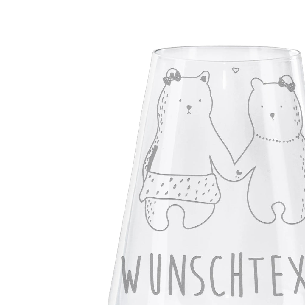 Personalized White Wine Glass bear Girlfriend bear, teddy, teddy bear, cuddly toy, bear girlfriend best friend love proof of love loves buddy buddy