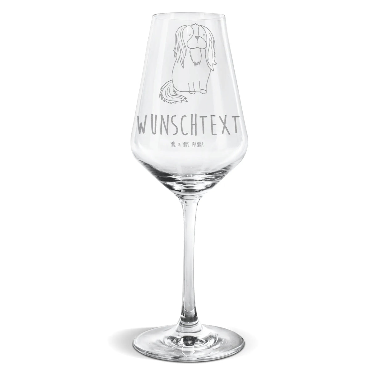 Spersonalizowany kieliszek do białego wina pies Cavalier King Charles Spaniel Pies, motyw psa, zwierzę domowe, rasa psa, miłośnik zwierząt, właściciel psa, powiedzenia
