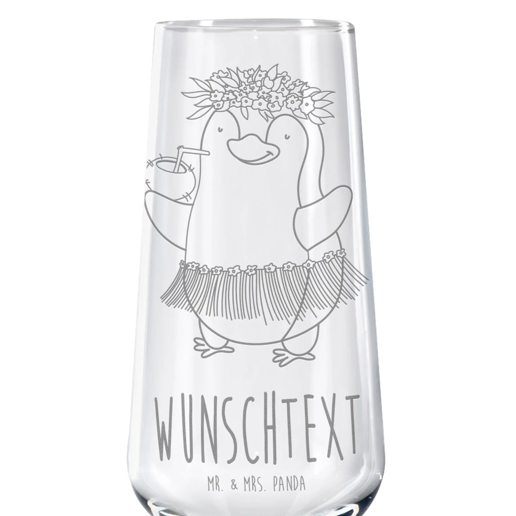 Personalized Sparkling Wine Glass Penguin coconut Penguin, North Pole, Winter, Penguins, penguins, vacation, Hawaii, aloha, coconut