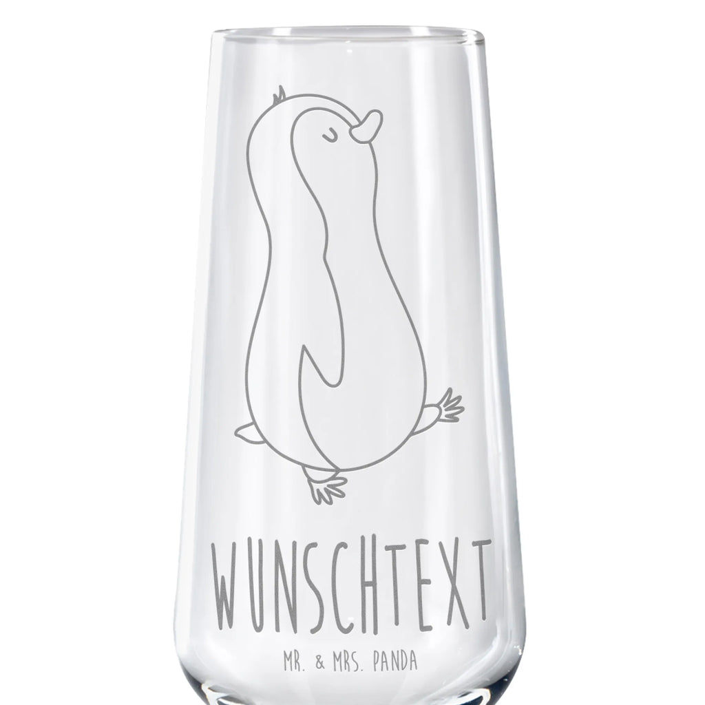 Personalized Sparkling Wine Glass Penguin march Penguin, North Pole, Winter, Penguins, penguins, family, late riser, brother, sister, early riser, penguin