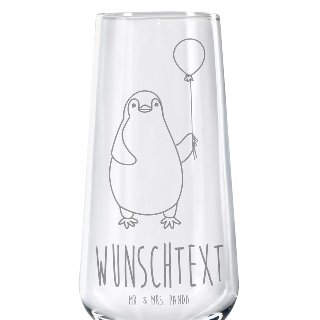 Personalized Sparkling Wine Glass Penguin balloon Penguin, North Pole, Winter, Penguins, new life, penguins, gift girlfriend, love, best friend, gift idea, new start, happiness, balloon, daydreams, love of life, motivation