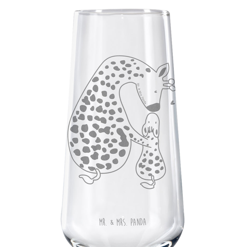Sektglas Giraffe mit Kind Sektglas, Sektglas mit Gravur, Spülmaschinenfeste Sektgläser, Afrika, Wildtiere, Giraffe, Kind, Mutter, Mama, Tochter, Sohn, Lieblingsmensch