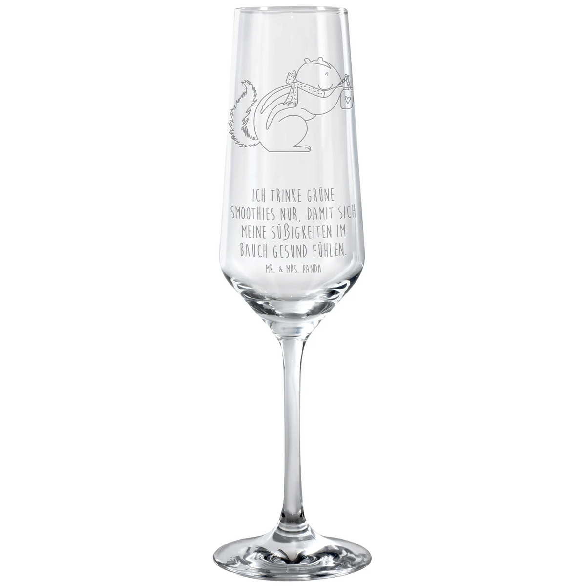 Sektglas Eichhörnchen Smoothie Proseccoglas, Sektkelch, Flute Glas, Sektflöte, dekorglas, Schaumweinglas, Sektglas graviert, Trinkglas, Kelchglas, Champagnerglas, Sektglas mit Gravur, Geschenkglas, graviertes sektglas, Sektglas, Glas, Lustige Sprüche, Tiere, Tiermotive, Gute Laune, Eichhörnchen, Streifenhörnchen, Green Smoothies, Diät, Abnehmen