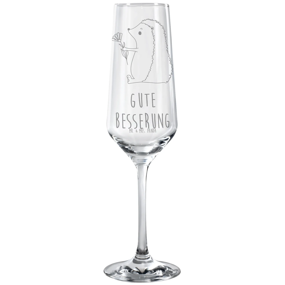 Sektglas Igel Blumen Schaumweinglas, Geschenkglas, Champagnerglas, dekorglas, Sektkelch, Glas, Sektglas mit Gravur, Trinkglas, Sektglas graviert, graviertes sektglas, Kelchglas, Flute Glas, Proseccoglas, Sektflöte, Sektglas, Lustige Sprüche, Tiere, Tiermotive, Gute Laune, krank, Besuch, Krankenhaus, Gute Besserung, Genesungswünsche, Igel, Krankheit