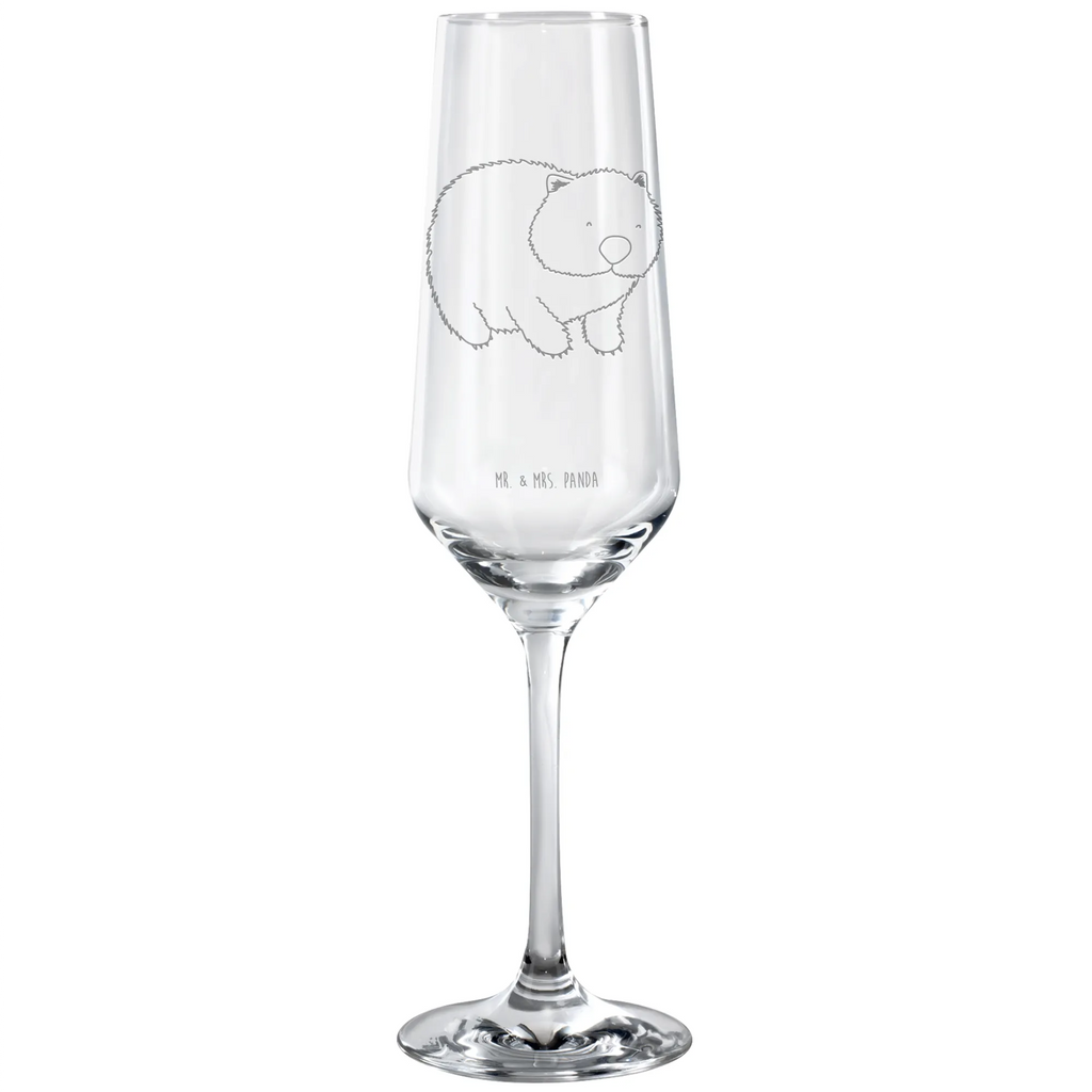 Sparkling wine glass Wombat small animals, cute, funny, cute animal motives, hand drawn, small world, funny sayings, good mood, happy, gifts, gift ideas, special gifts, animal lover, card, life is beautiful, Australia, motivation, Wombat, saying