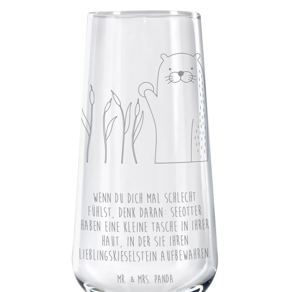 Sparkling wine glass otter Stone otter, marten, sea otter, European otter, water mammal, aquatic animal, baby otter, predator, water, otter gifts, animal lover, gift ideas for animal lovers, animal, mammal, water animal, gifts for people in love, Otter Sea Otter Lake Otter