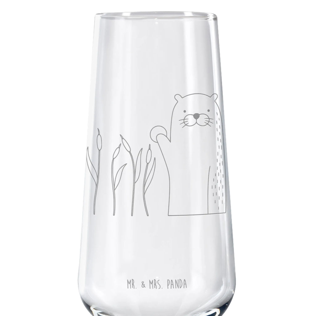 Sparkling wine glass otter Stone otter, marten, sea otter, European otter, water mammal, aquatic animal, baby otter, predator, water, otter gifts, animal lover, gift ideas for animal lovers, animal, mammal, water animal, gifts for people in love, Otter Sea Otter Lake Otter
