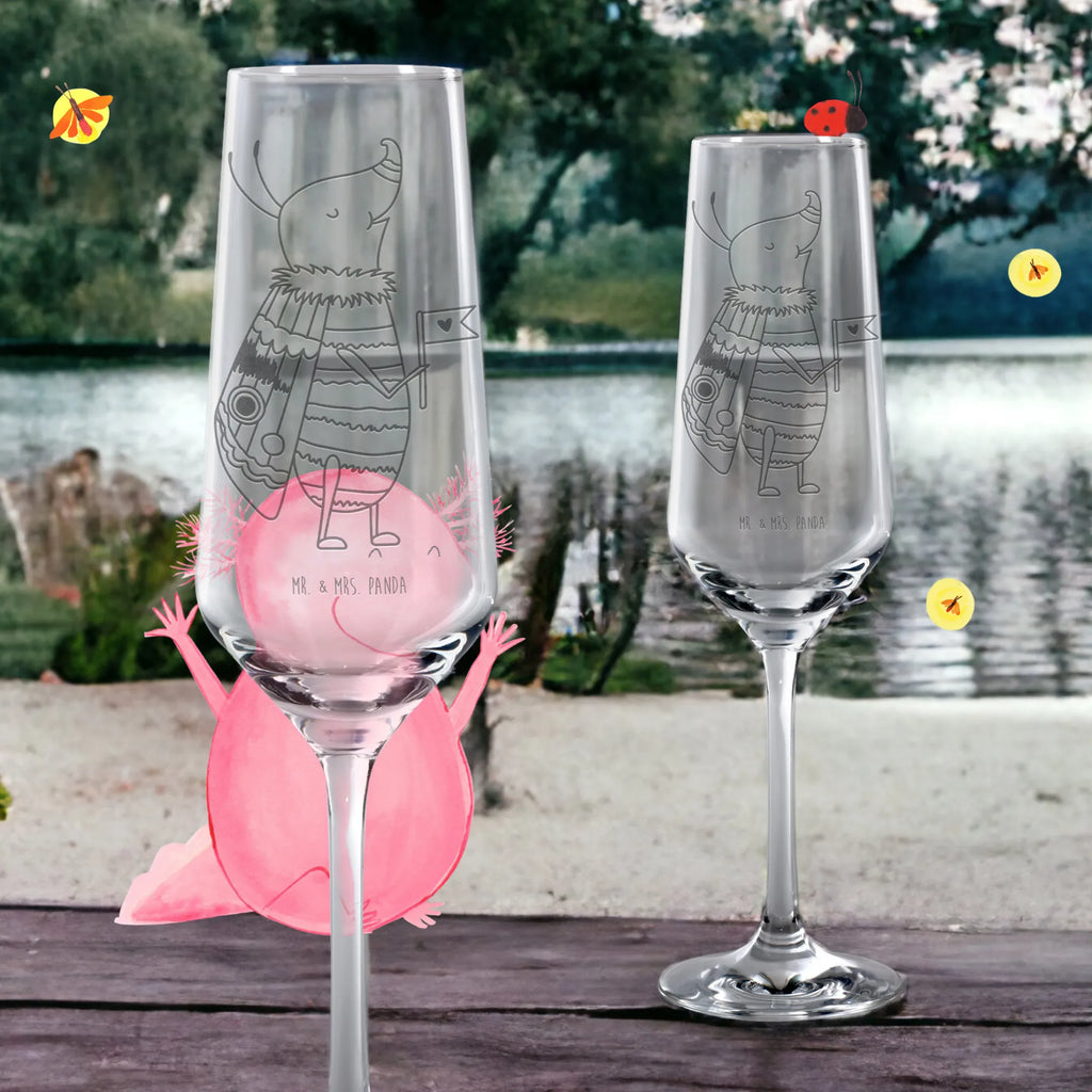 Sparkling wine glass Moth flag small animals, cute, funny, cute animal motives, hand drawn, small world, funny sayings, good mood, happy, gifts, gift ideas, special gifts, animal lover, card, Moth, Kitchen decoration, Saying funny, How much does the world cost, Beetle