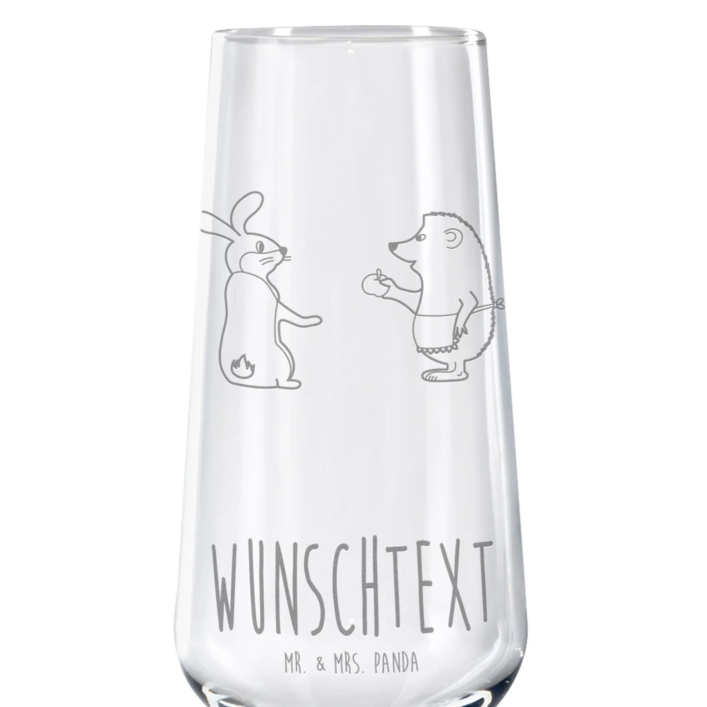 Spersonalizowany kieliszek do szampana królik jeż Motywy zwierzęce, dobra energia, zabawne powiedzonka, zwierzęta