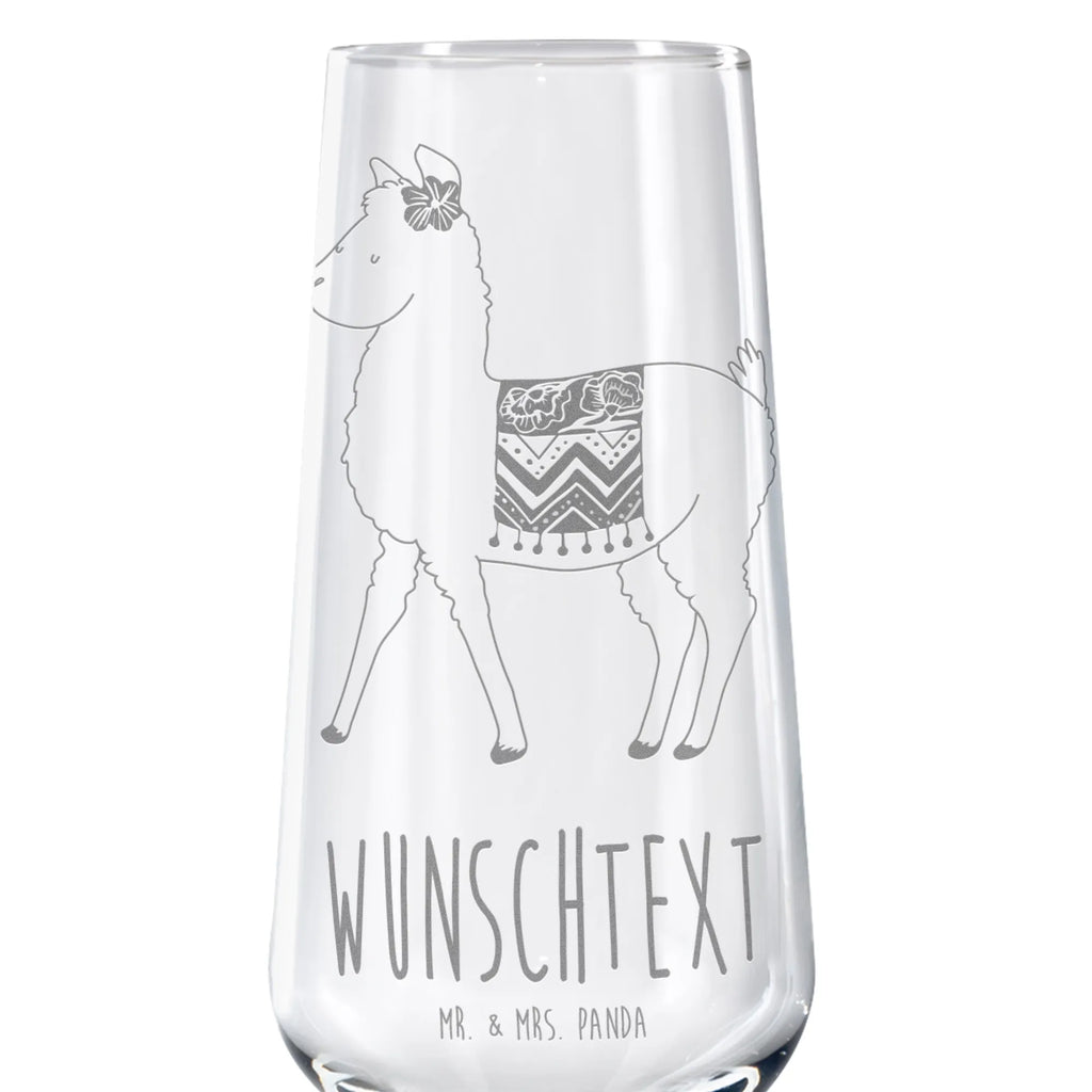 Spersonalizowany kieliszek do szampana alpaka Dumny Alpaka, Lama