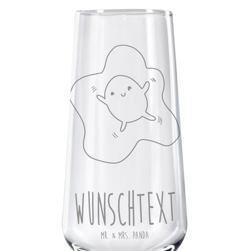 Spersonalizowany kieliszek do szampana jajko sadzone jajko Motywy zwierzęce, dobra energia, zabawne powiedzonka, zwierzęta