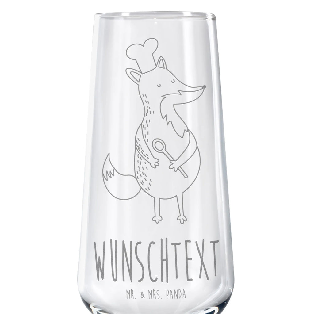 Personalized Sparkling Wine Glass Fox A cook fox, foxes, forest wildlife, clever as a fox, animal lover, Fox, Kitchen decoration, Baker, Kitchen slogan, funny, Party slogan, Chefs, Slogan funny, Cook gift