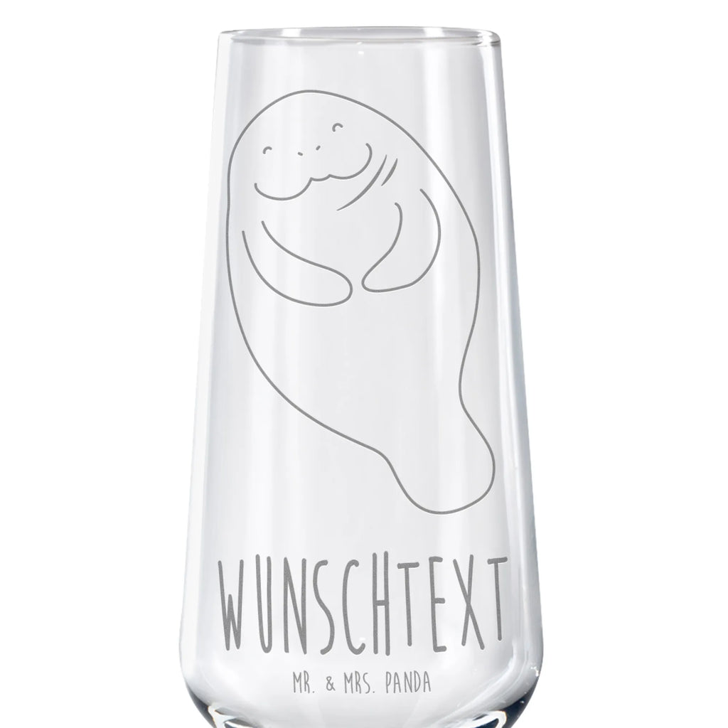Personalized Sparkling Wine Glass manatee happy Seafood, aquatic animals, ocean, sea, fish, shells, corals, reef, whale, narwhal, sea urchin, lobster, platypus, turtle, manatee, crocodile, orca, shrimp, gifts for seafood lovers, water world, underwater animals, underwater world, vacation, deep sea, seafood fans, gift ideas, seafood decoration, seafood posters, Manatee, Satisfaction, Lovesickness, Girlfriend, Carefulness, New start, Manatees, Respect, New beginning, Self-love