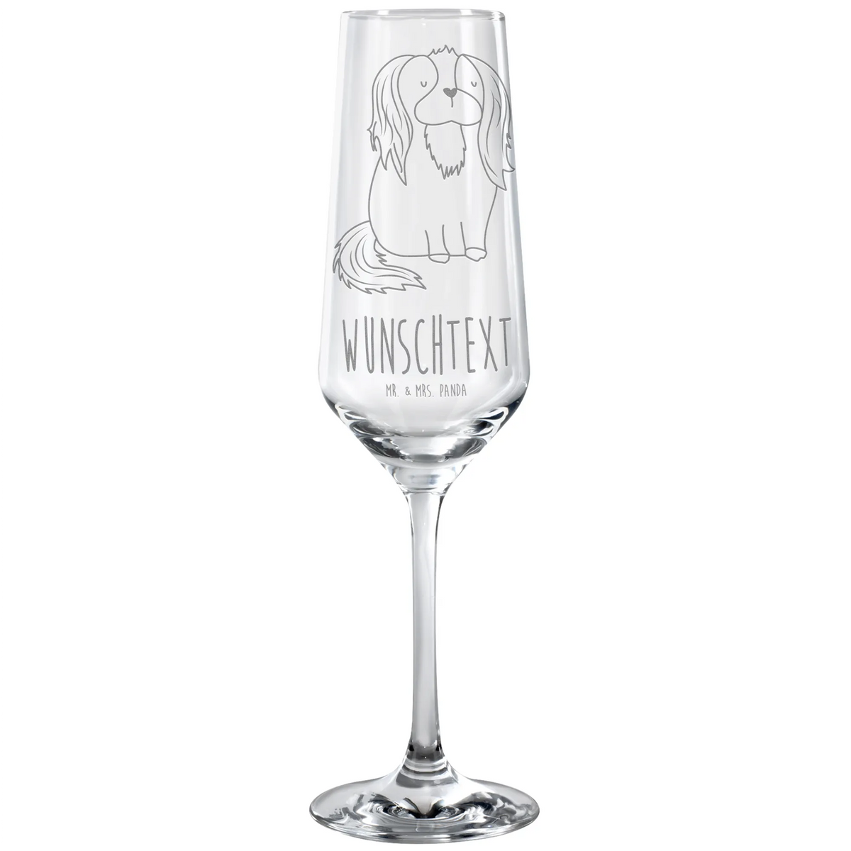 Spersonalizowany kieliszek do szampana pies Cavalier King Charles Spaniel Pies, motyw psa, zwierzę domowe, rasa psa, miłośnik zwierząt, właściciel psa, powiedzenia