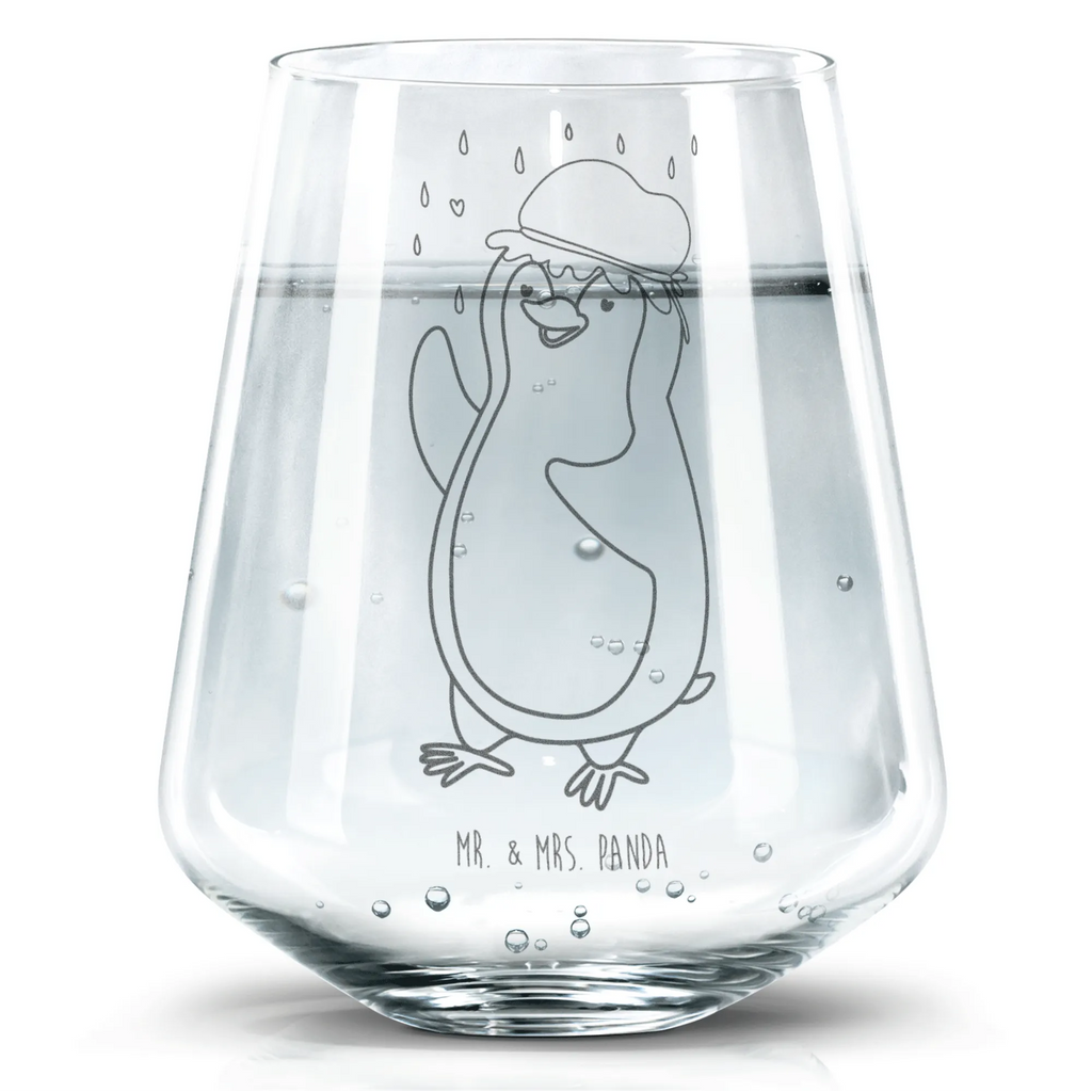 Drinking glass Penguin have a shower Penguin, North Pole, Winter, Penguins, shower, new beginning, new start, motivation, penguins, being happy, life motto