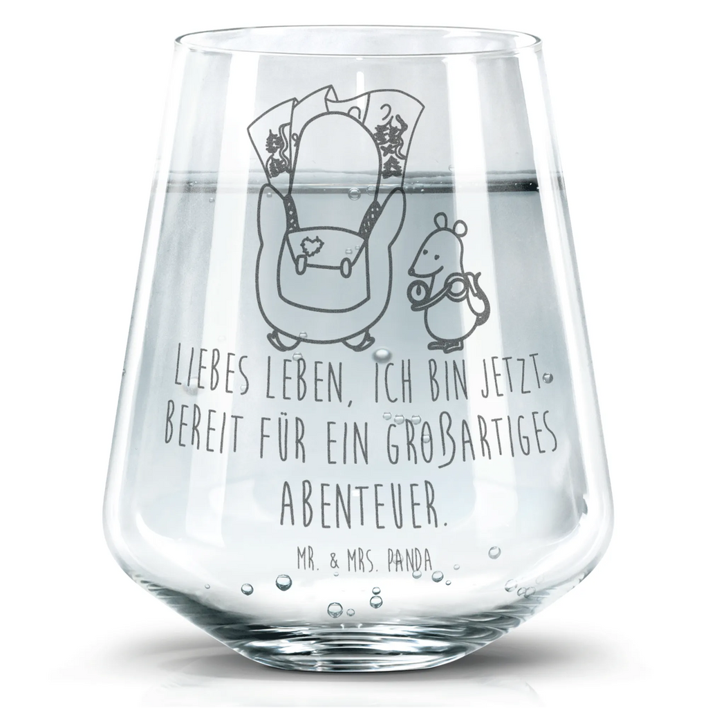 Drinking glass Penguin & Mouse Hiker Penguin, North Pole, Winter, Penguins, wanderlust, hiking, penguins, adventurer, adventure, excursion, penguin, road trip