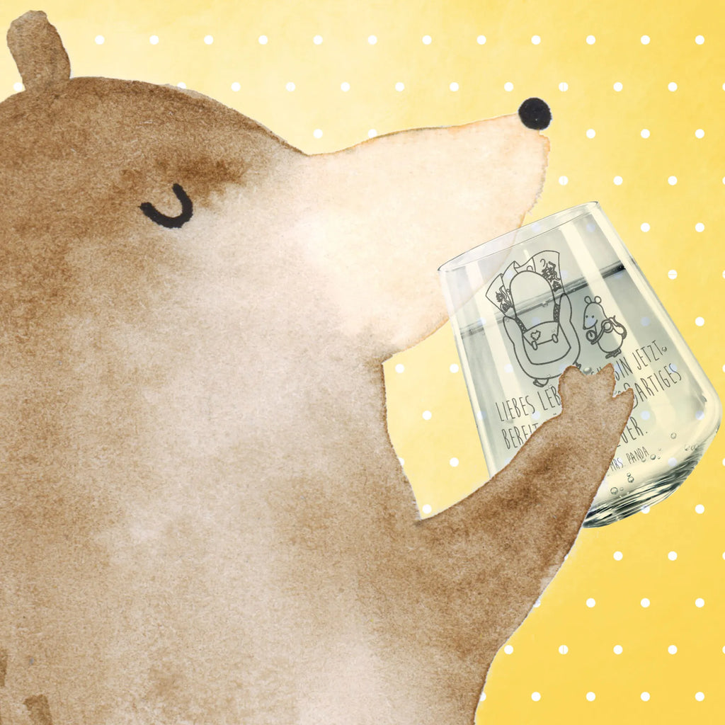 Drinking glass Penguin & Mouse Hiker Penguin, North Pole, Winter, Penguins, wanderlust, hiking, penguins, adventurer, adventure, excursion, penguin, road trip