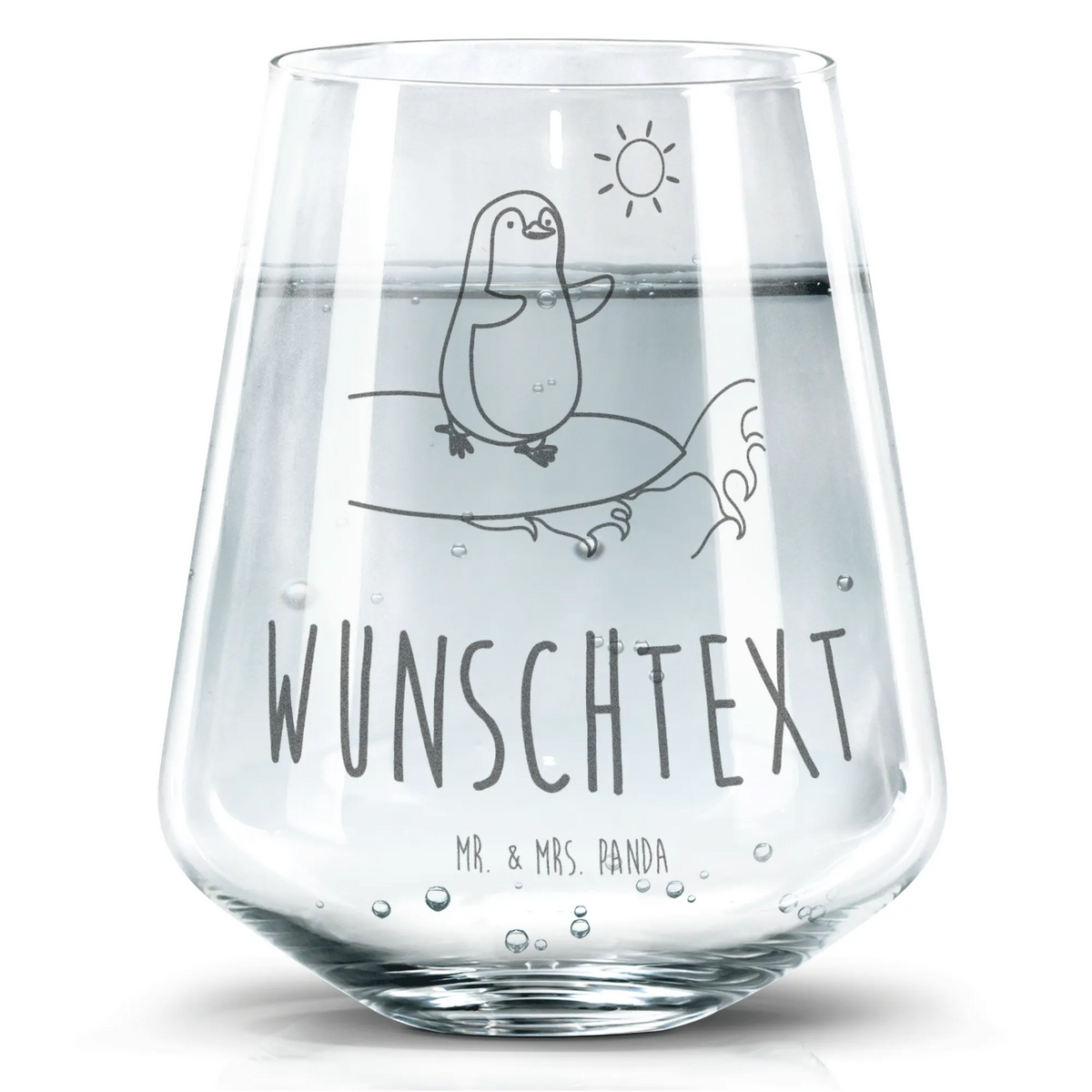 Personalized Drinking Glass Penguin surfer North Pole, Penguins, holidays, waves, surfing, wave riding, surfers, penguins