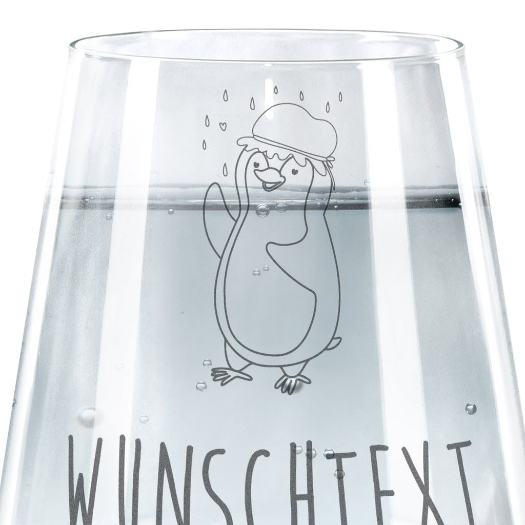 Personalisiertes Trinkglas Pinguin duscht Trinkglas, Trinkglas mit Gravur, Wasserglas, Spülmaschinenfeste Trinkglser, Pinguin, Pinguine, Dusche, duschen, Lebensmotto, Motivation, Neustart, Neuanfang, glücklich sein