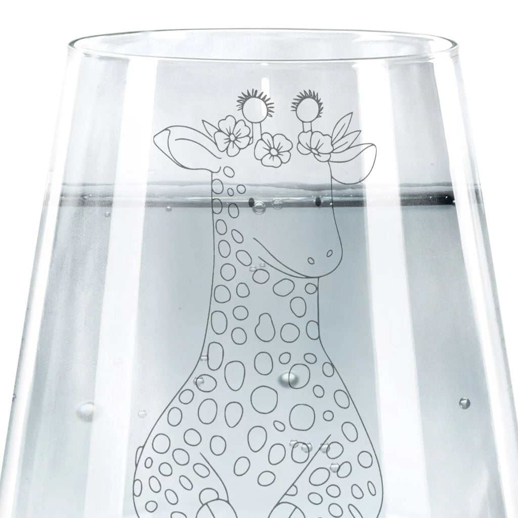 Drinking glass giraffe flower wreath Africa, self-love, adventurer, giraffe, wreath of flowers, friend