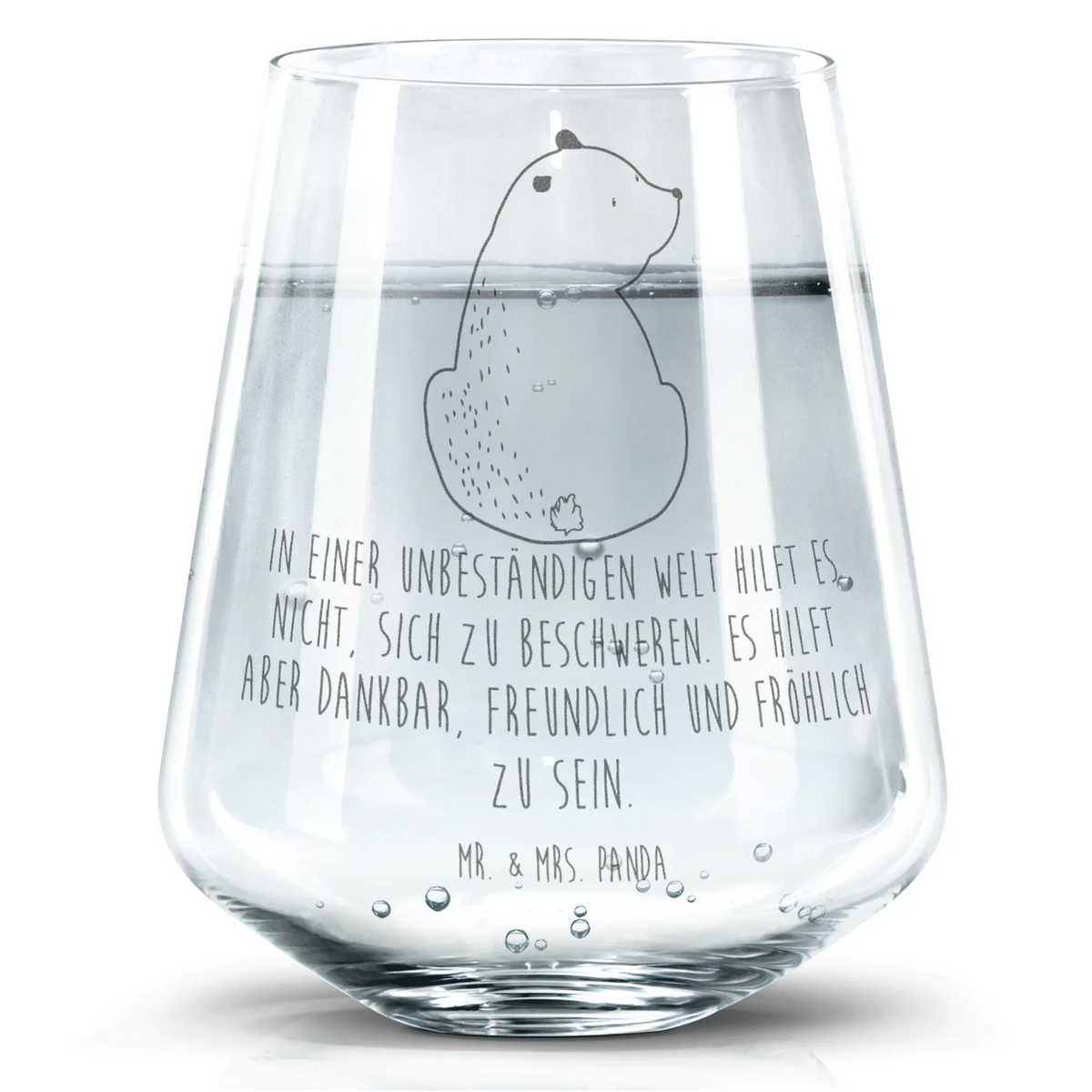 Trinkglas Bär Schulterblick Limonadenglas, Becherglas, Glasbecher, Dekoglas, Geschenkglas, Wasserglas, Trinkgefäß, Saftglas, Allzweckglas, getränkebecher, Designglas, Tumbler Glas, Trinkglas, Panda Glas, Wasserbecher, Glas, Teddy, Bär, Teddybär, Bärenliebe, Weisheit, Weltansicht, Bären, Selbstachtung, Motivation