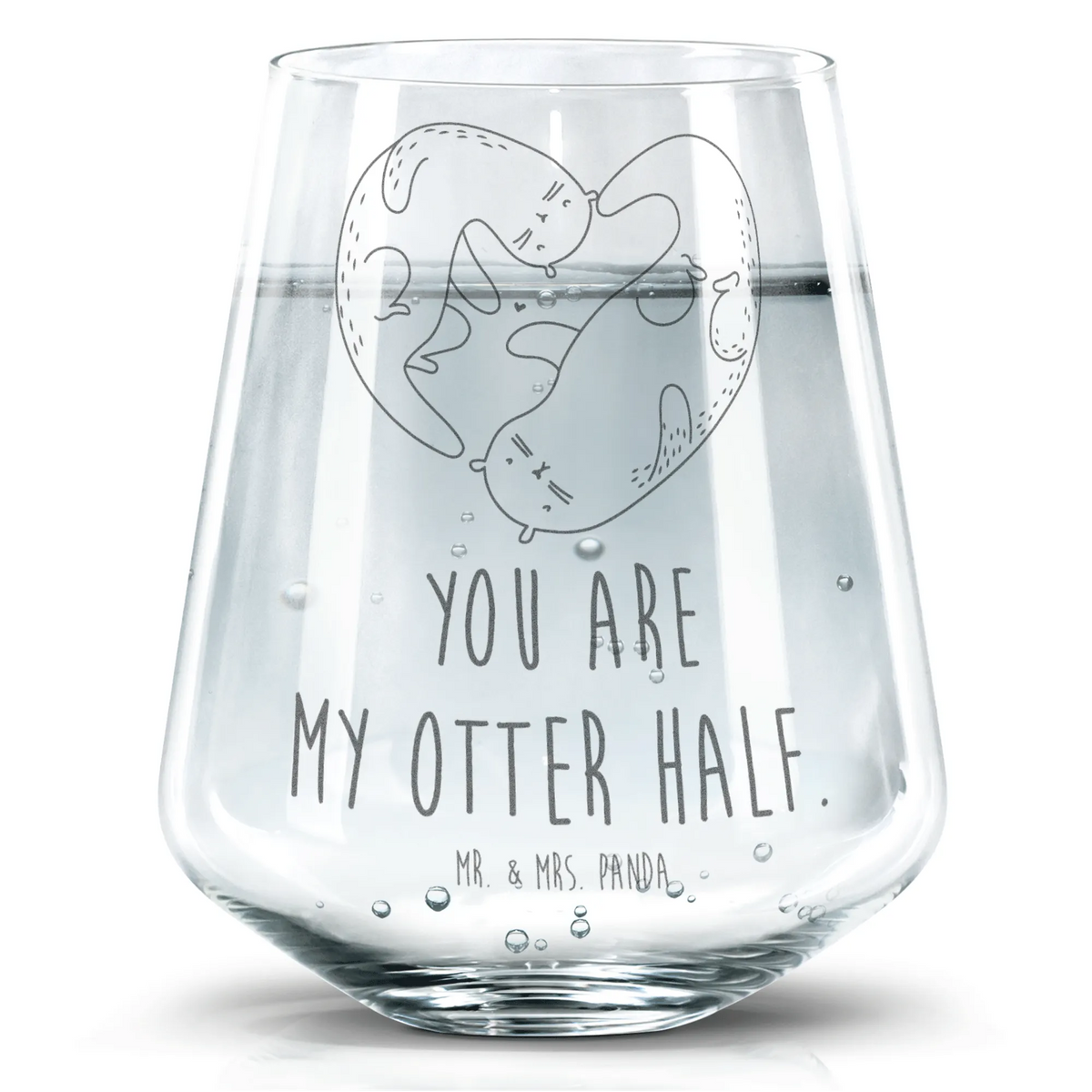Drinking glass otter Heart otter, marten, sea otter, European otter, water mammal, aquatic animal, baby otter, predator, water, otter gifts, animal lover, gift ideas for animal lovers, animal, mammal, water animal, gifts for people in love, love, wedding day, proof of love, better half, love gift, anniversary, love you, heart, engagement, life together