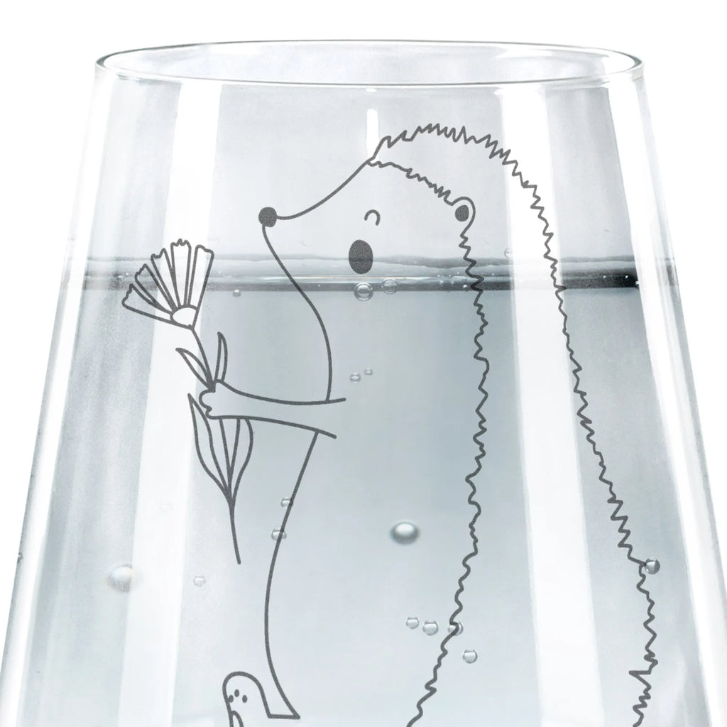 Drinking glass Hedgehog Flower small animals, cute, funny, cute animal motives, hand drawn, small world, funny sayings, good mood, happy, gifts, gift ideas, special gifts, animal lover, card, illness, get well soon, sick, visit, hedgehog, hospital, recovery wishes