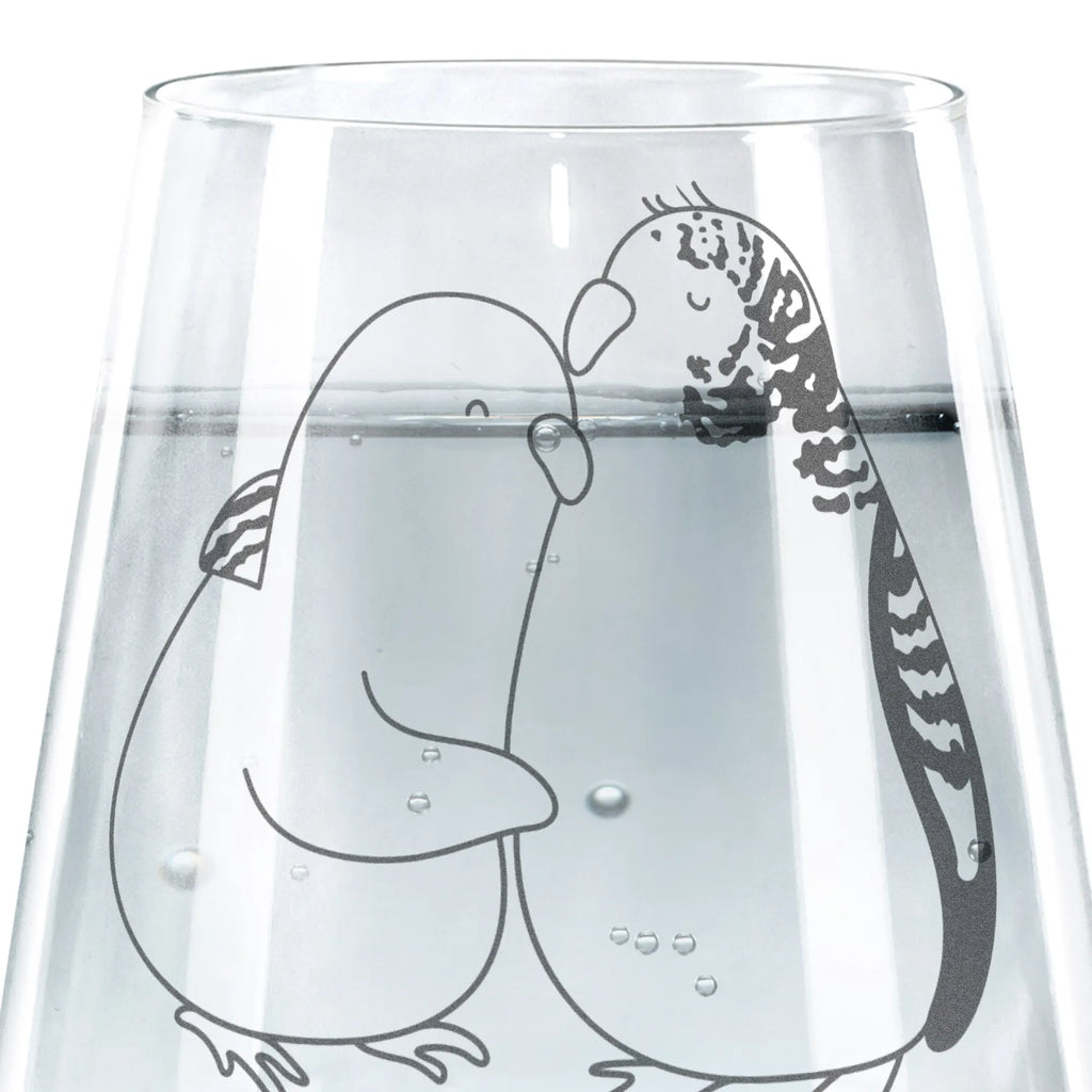 Drinking glass Parakeets in love Love, Loving, Two, Together, Marriage, Engagement, Proposal of marriage, Love gift, gift for her, gift for him, anniversary gift, birds, love, budgie, cuddling, closeness, trust