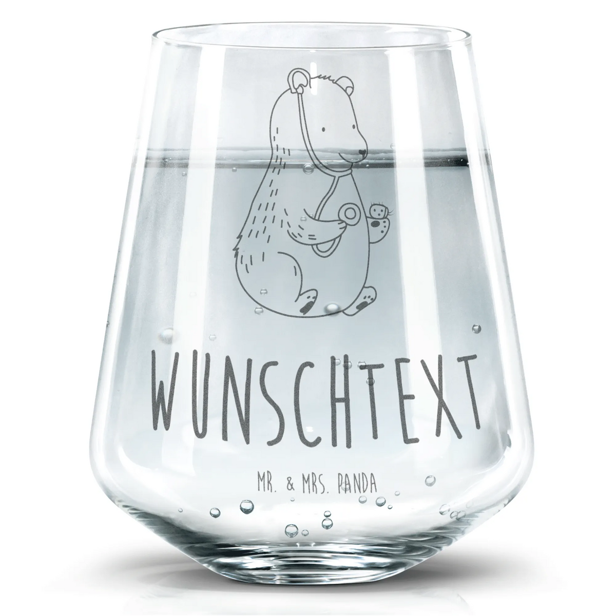 Personalizowana szklanka do picia niedźwiedź lekarz Niedźwiedź, Miś, Pluszowy miś