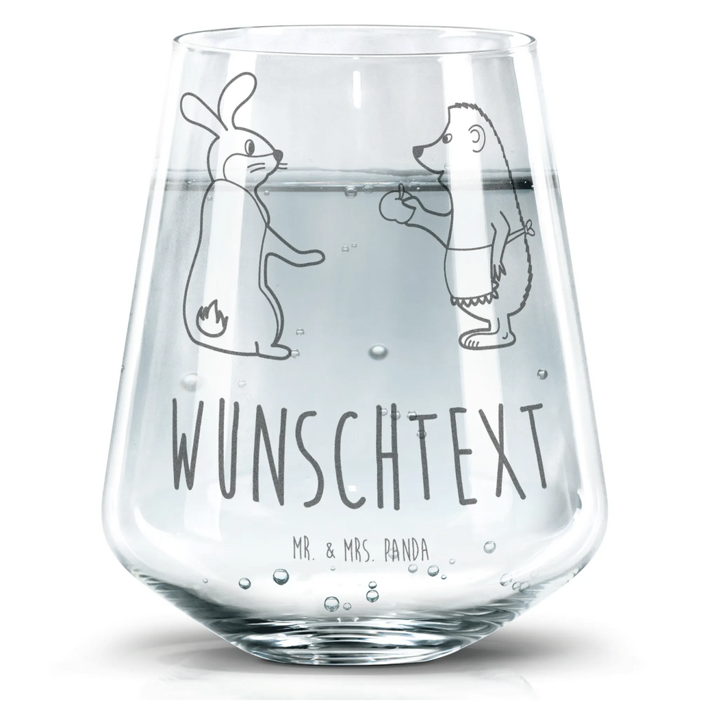 Personalized Drinking Glass Hare Hedgehog small animals, cute, funny, cute animal motives, hand drawn, small world, funny sayings, good mood, happy, gifts, gift ideas, special gifts, animal lover, card, love saying, heartache, romantic saying, Hedgehog, hare, lovesickness gift, consolation, Hedgehog and hare, pain of separation