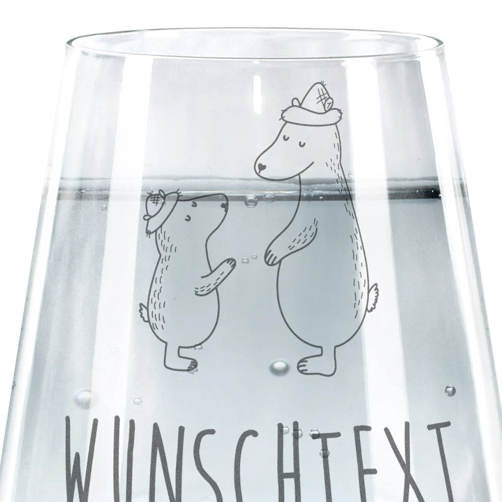 Personalized Drinking Glass Bears with hats Family, Father's Day, Mother's Day, brother, sister, Mom, Dad, favourite person, daddy, family, bear, dad, father's day, father-son, child, sons, father, role model, son, children