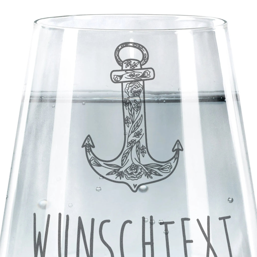 Personalized Drinking Glass anchor Blue small animals, cute, funny, cute animal motives, hand drawn, small world, funny sayings, good mood, happy, gifts, gift ideas, special gifts, animal lover, card