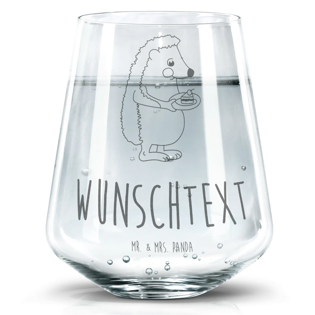 Personalized Drinking Glass Hedgehog piece of cake small animals, cute, funny, cute animal motives, hand drawn, small world, funny sayings, good mood, happy, gifts, gift ideas, special gifts, animal lover, card, hedgehog, baking gift, cake, bake cake, birthday cake, food saying, invitation party