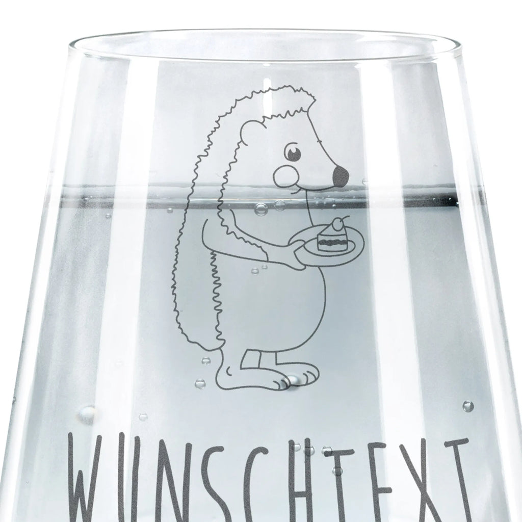 Personalized Drinking Glass Hedgehog piece of cake small animals, cute, funny, cute animal motives, hand drawn, small world, funny sayings, good mood, happy, gifts, gift ideas, special gifts, animal lover, card, hedgehog, baking gift, cake, bake cake, birthday cake, food saying, invitation party