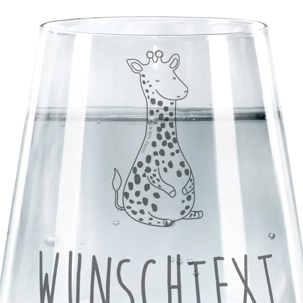 Personalized Drinking Glass giraffe Satisfied Africa, Adventure, Happiness, Giraffe