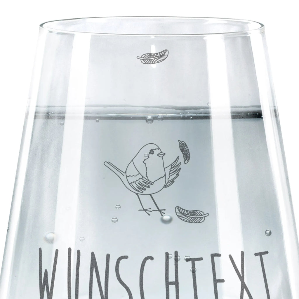 Personalized Drinking Glass robin feathers small animals, cute, funny, cute animal motives, hand drawn, small world, funny sayings, good mood, happy, gifts, gift ideas, special gifts, animal lover, card, robin, What if i fall, slogan courage, motivation pictures, slogan motivation, motivation slogans, bird, flying