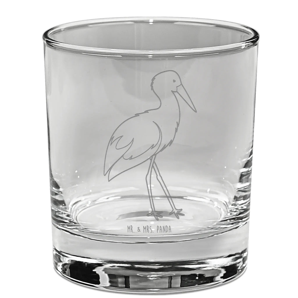 Whiskey Glass Stork small animals, cute, funny, cute animal motives, hand drawn, small world, funny sayings, good mood, happy, gifts, gift ideas, special gifts, animal lover, card, stork, becoming a mother, baby, mother, birth, pregnancy, pregnant, baby bump, mothers