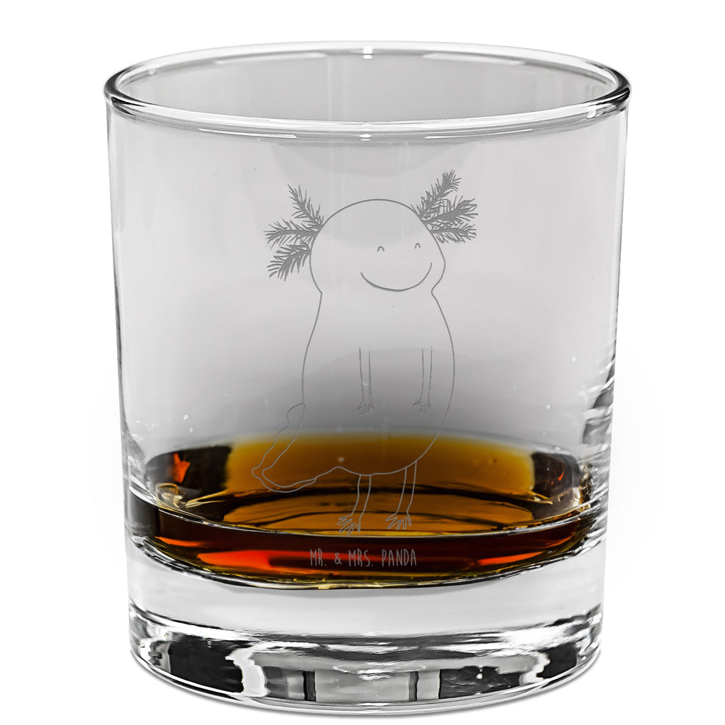 Whiskey Glas Axolotl glücklich Whiskeylgas, Whiskey Glas, Whiskey Glas mit Gravur, Whiskeyglas mit Spruch, Whiskey Glas mit Sprüchen, Axolotl, Molch, Axolot, Schwanzlurch, Lurch, Lurche, Motivation, gute Laune