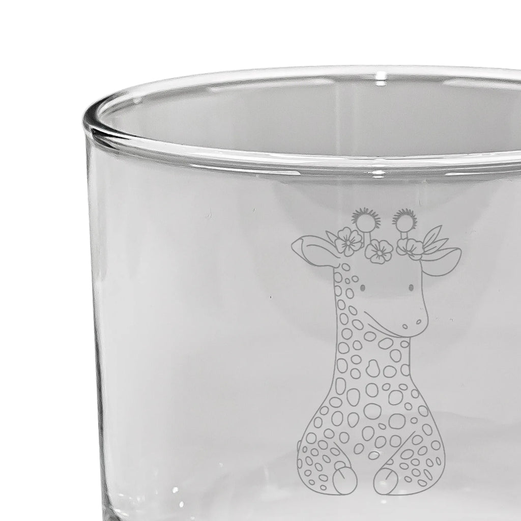 Personalisiertes Whiskey Glas Giraffe Blumenkranz Whiskey Glas mit Gravur, Whiskey Glas, Whiskeyglas mit Spruch, Whiskey Glas mit Sprüchen, Whiskeylgas, Afrika, Wildtiere, Abenteurer, Blumenkranz, Selbstliebe, Freundin, Giraffe