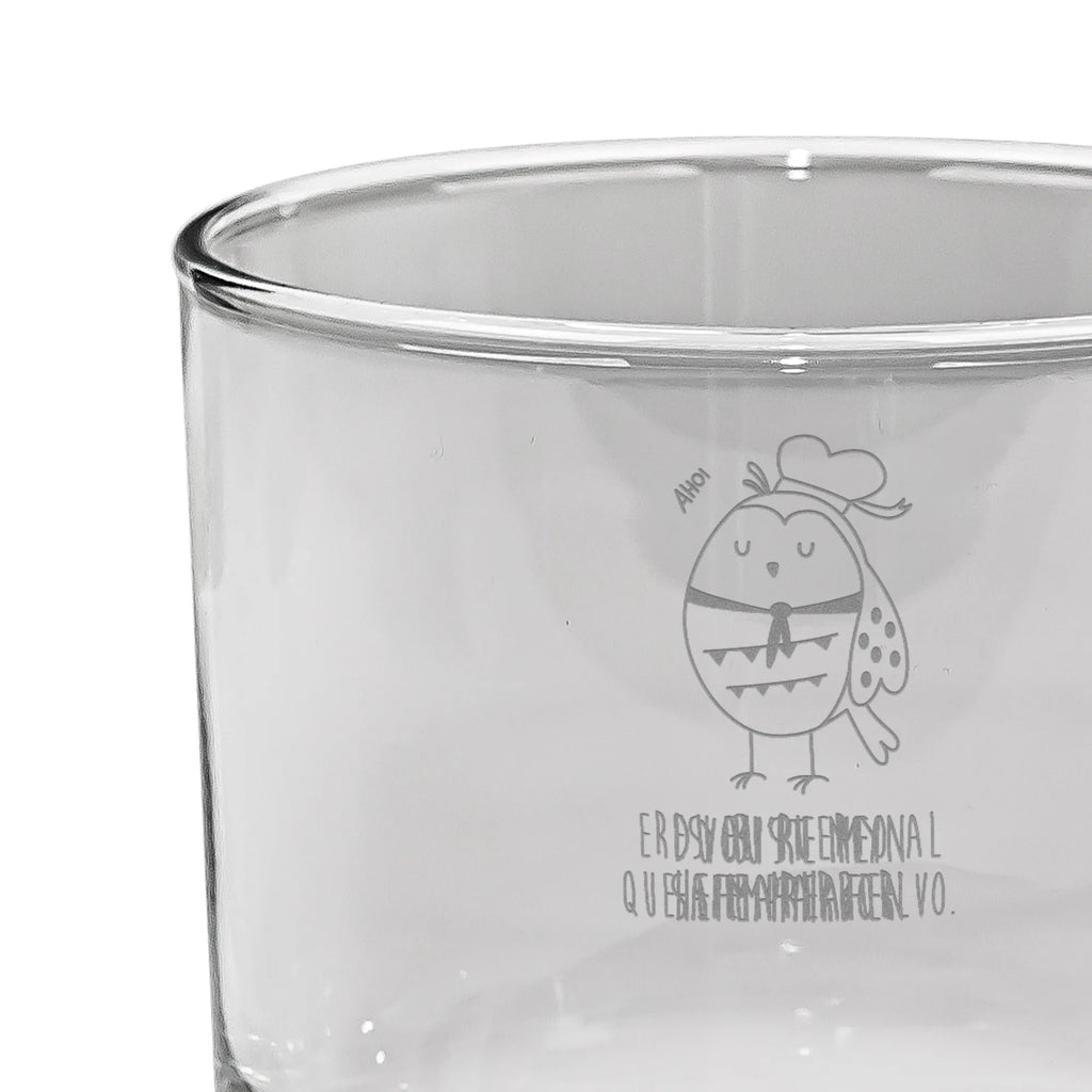 Personalisiertes Whiskey Glas Eule Matrose Whiskeylgas, Whiskeyglas mit Spruch, Whiskey Glas mit Gravur, Whiskey Glas, Whiskey Glas mit Sprüchen, Eule, Freundin, Seefahrer, Eule Deko, Owl, Hochzeitstag Geschenk, Eule Spruch, Matrose, Ehe, Wortspiel lustig, Heimathafen