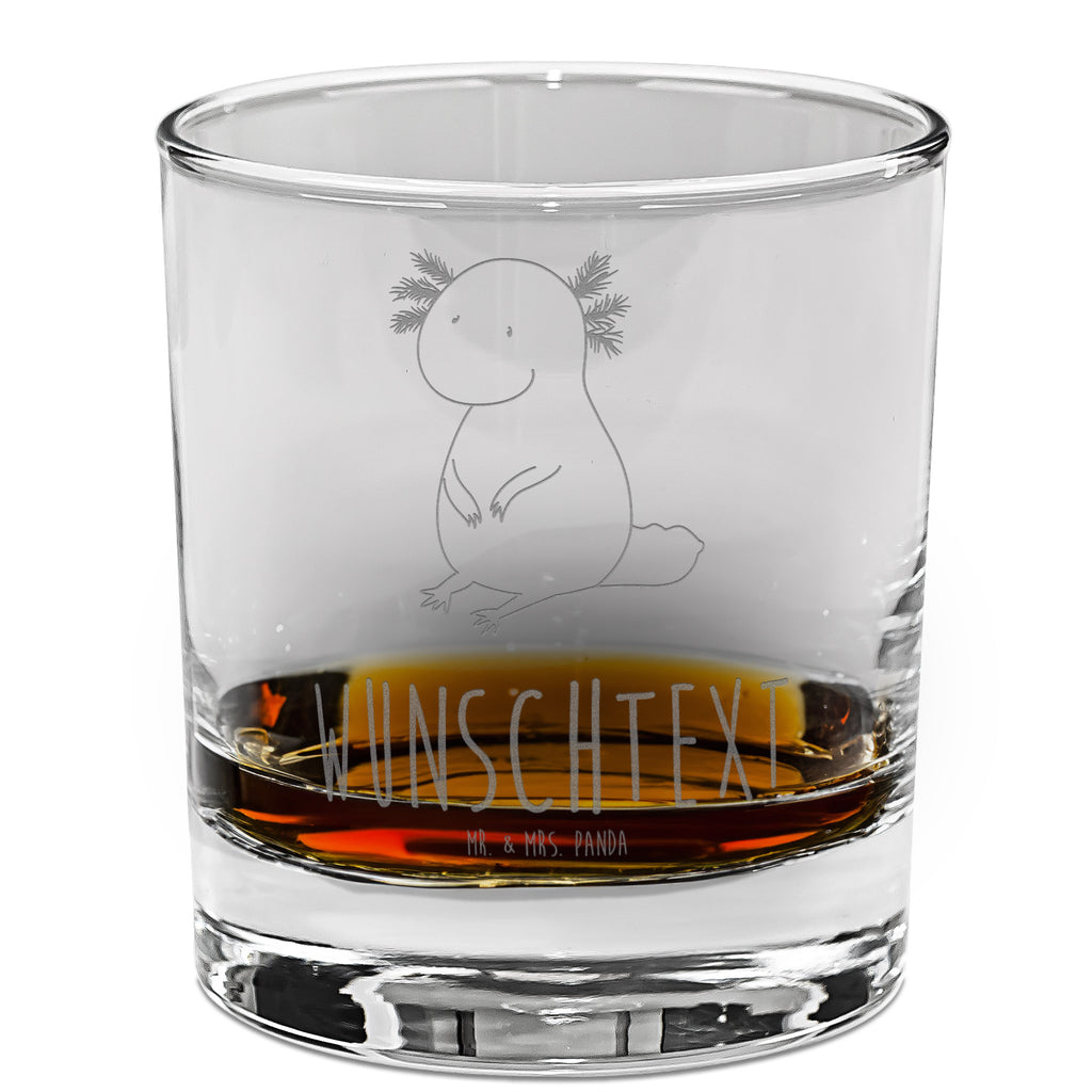 Personalisiertes Whiskey Glas Axolotl Whiskeylgas, Whiskey Glas, Whiskey Glas mit Gravur, Whiskeyglas mit Spruch, Whiskey Glas mit Sprüchen, Axolotl, Molch, Axolot, vergnügt, fröhlich, zufrieden, Lebensstil, Weisheit, Lebensweisheit, Liebe, Freundin