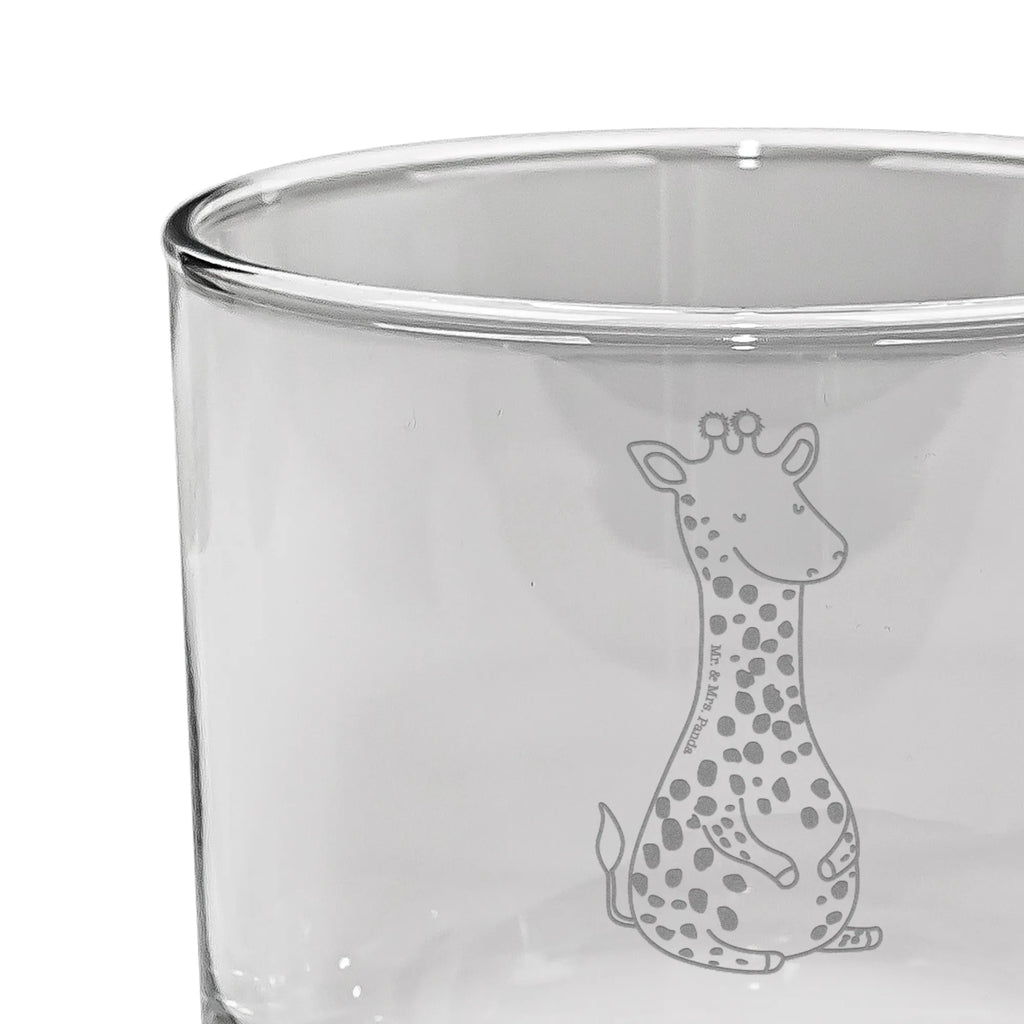 Personalized Whiskey Glass giraffe Satisfied Africa, Adventure, Happiness, Giraffe