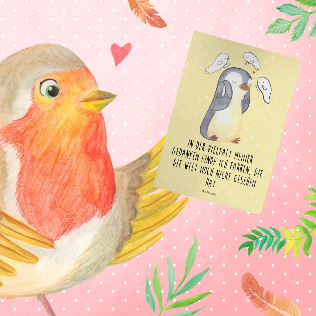 Greetings card Penguin Schizophrenia birthday card, folding card, wedding card, greeting card, invitation card