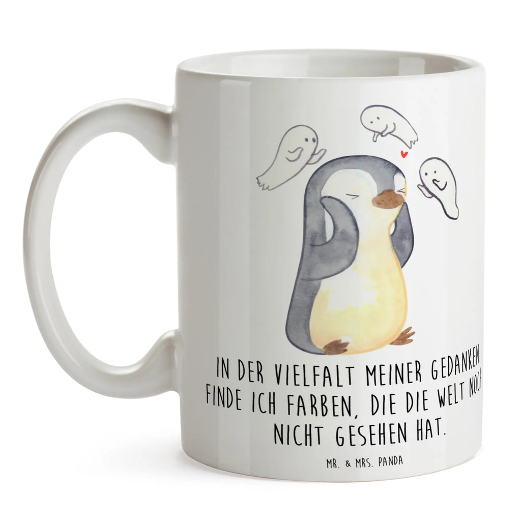 Tasse Pinguin Schizophrenie Tasse mit Motiven, Tasse mit Zitaten, Teetasse, Tasse, Keramiktasse, Geschenktasse, Bürotasse, Porzellantasse, Kaffeetasse, Psychose, Pinguin, mentale Gesundheit, psychische Erkrankung, Gefühlswelt, schizophrene Psychose, Schizophrenie