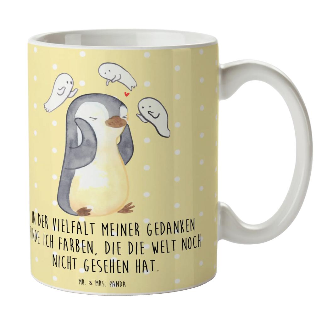 Tasse Pinguin Schizophrenie Tasse mit Motiven, Tasse mit Zitaten, Teetasse, Tasse, Keramiktasse, Geschenktasse, Bürotasse, Porzellantasse, Kaffeetasse, Psychose, Pinguin, mentale Gesundheit, psychische Erkrankung, Gefühlswelt, schizophrene Psychose, Schizophrenie